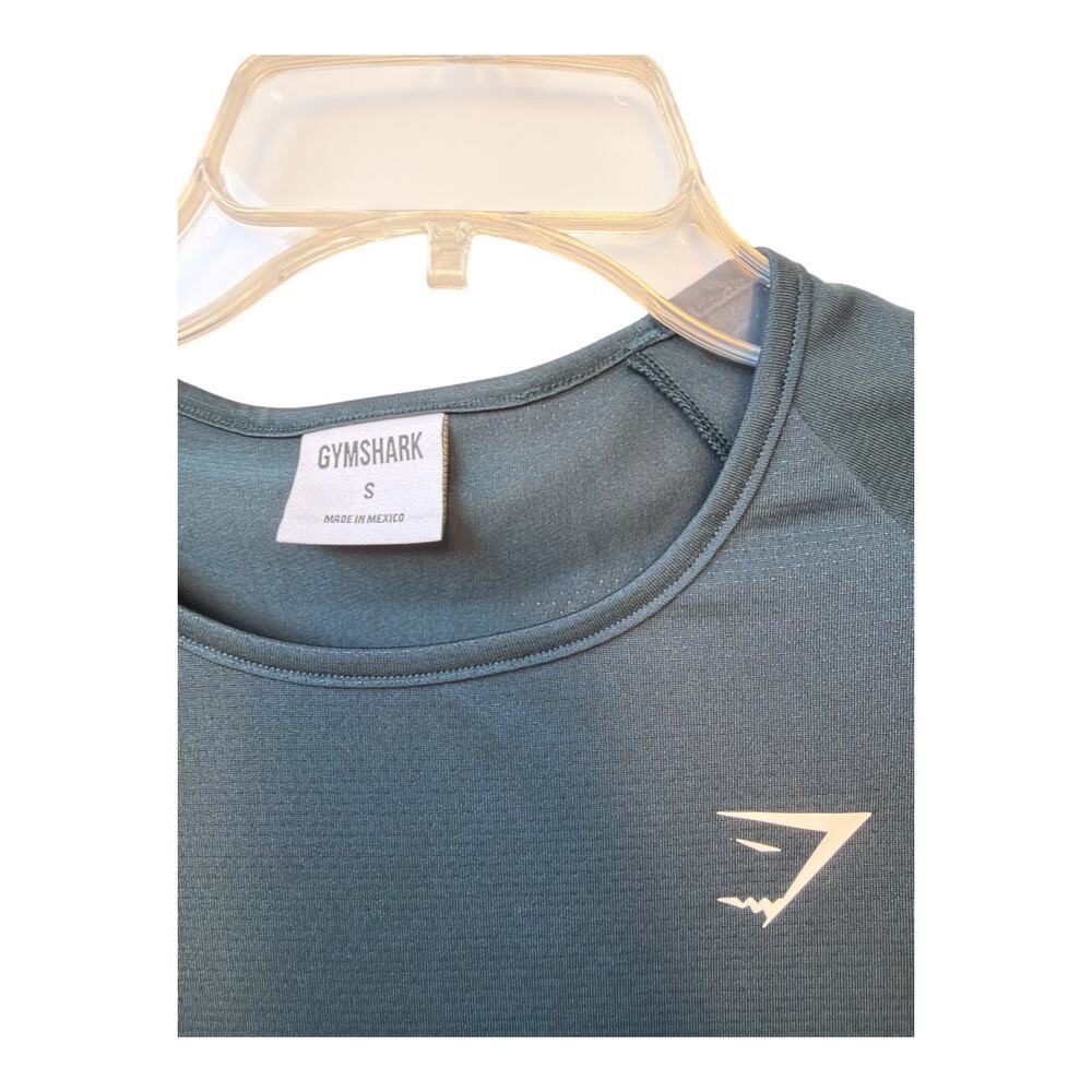 Gymshark Men’s Long Sleeve Training Shirt Size S Green Excellent - Picture 5 of 8